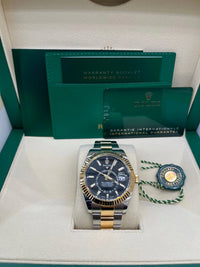 Thumbnail for Rolex Sky - Dweller Two - Tone Yellow Gold - Black Index Dial - Oyster Bracelet (Ref 326933) - WatchesOff5thWatch