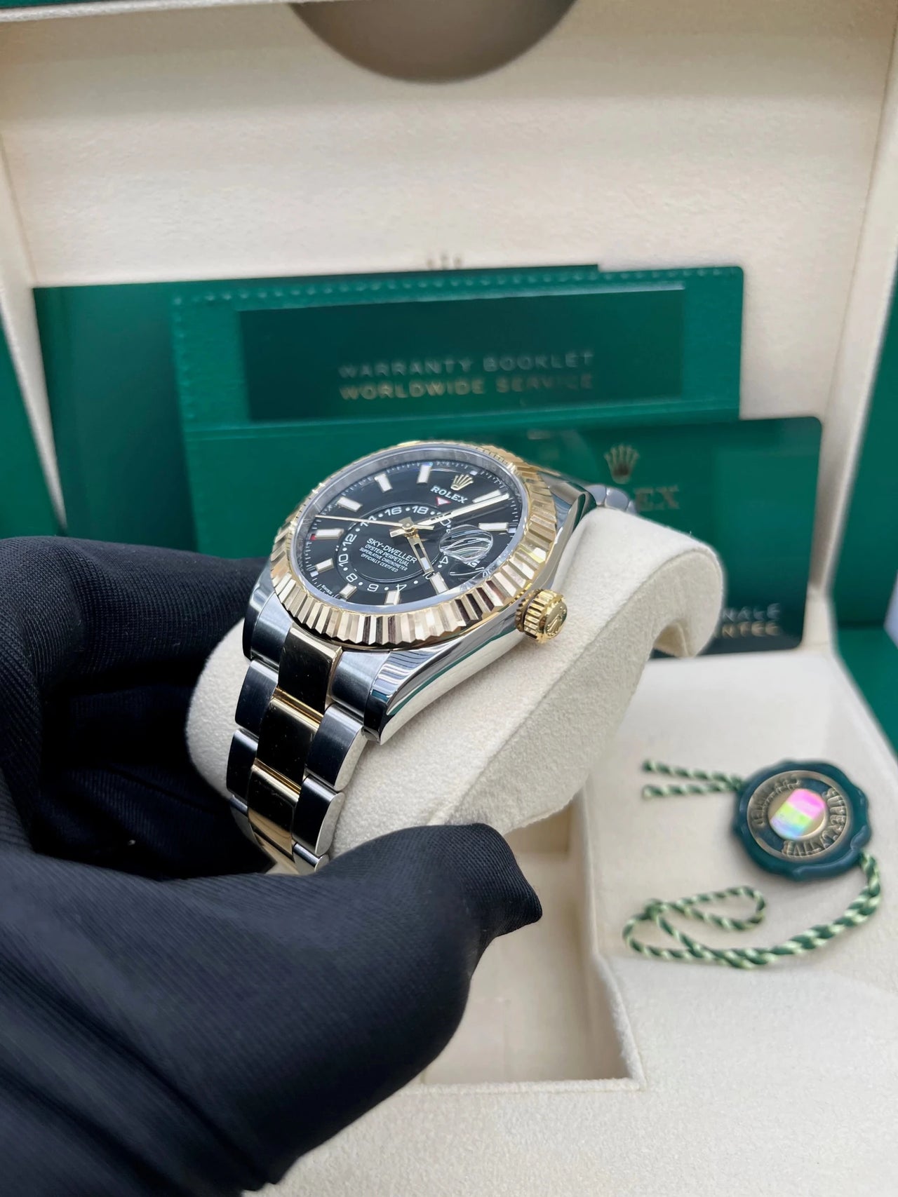 Rolex Sky-Dweller Two-Tone Yellow Gold - Black Index Dial - Oyster
