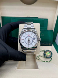 Thumbnail for Rolex Sky - Dweller White Rolesor White Index Dial Oyster Bracelet (Ref 326934) - WatchesOff5thWatch
