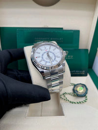 Thumbnail for Rolex Sky - Dweller White Rolesor White Index Dial Oyster Bracelet (Ref 326934) - WatchesOff5thWatch