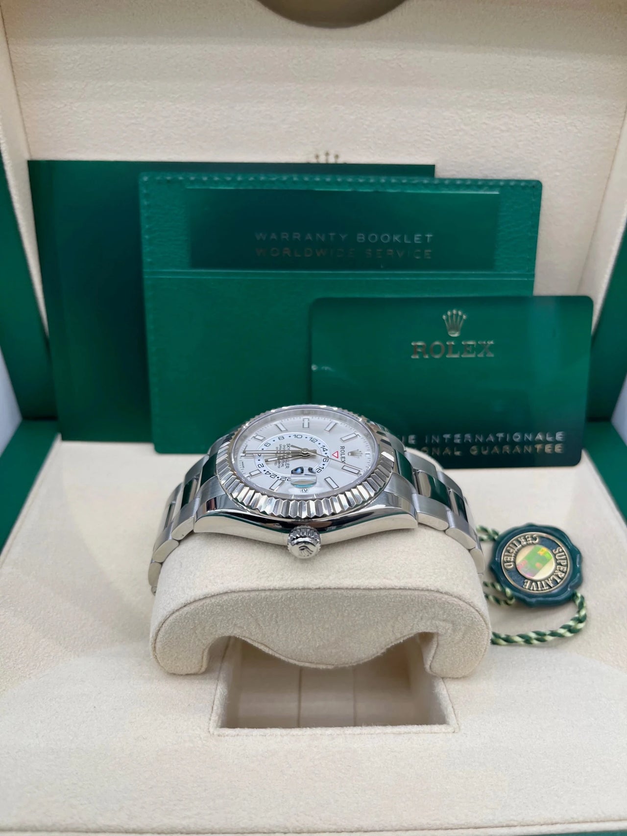 Rolex Sky - Dweller White Rolesor White Index Dial Oyster Bracelet (Ref 326934) - WatchesOff5thWatch