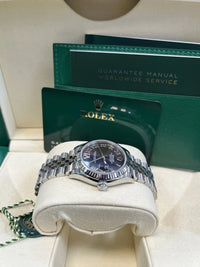Thumbnail for Rolex Steel and White Gold Datejust 31 Watch - Fluted Bezel - Aubergine Roman Diamond 6 Dial - Jubilee Bracelet - WatchesOff5thWatch