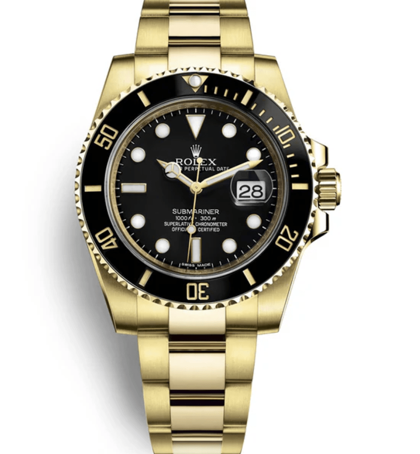 Rolex Submariner Date Certified Yellow Gold Black Dial 116618ln - WatchesOff5thWatch