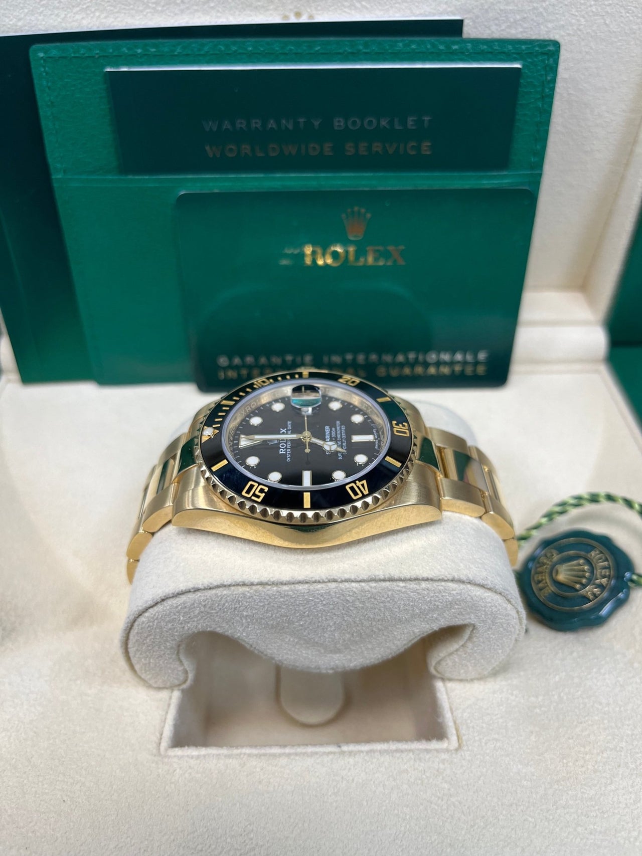 Rolex Submariner Date Certified Yellow Gold Black Dial 116618ln - WatchesOff5thWatch