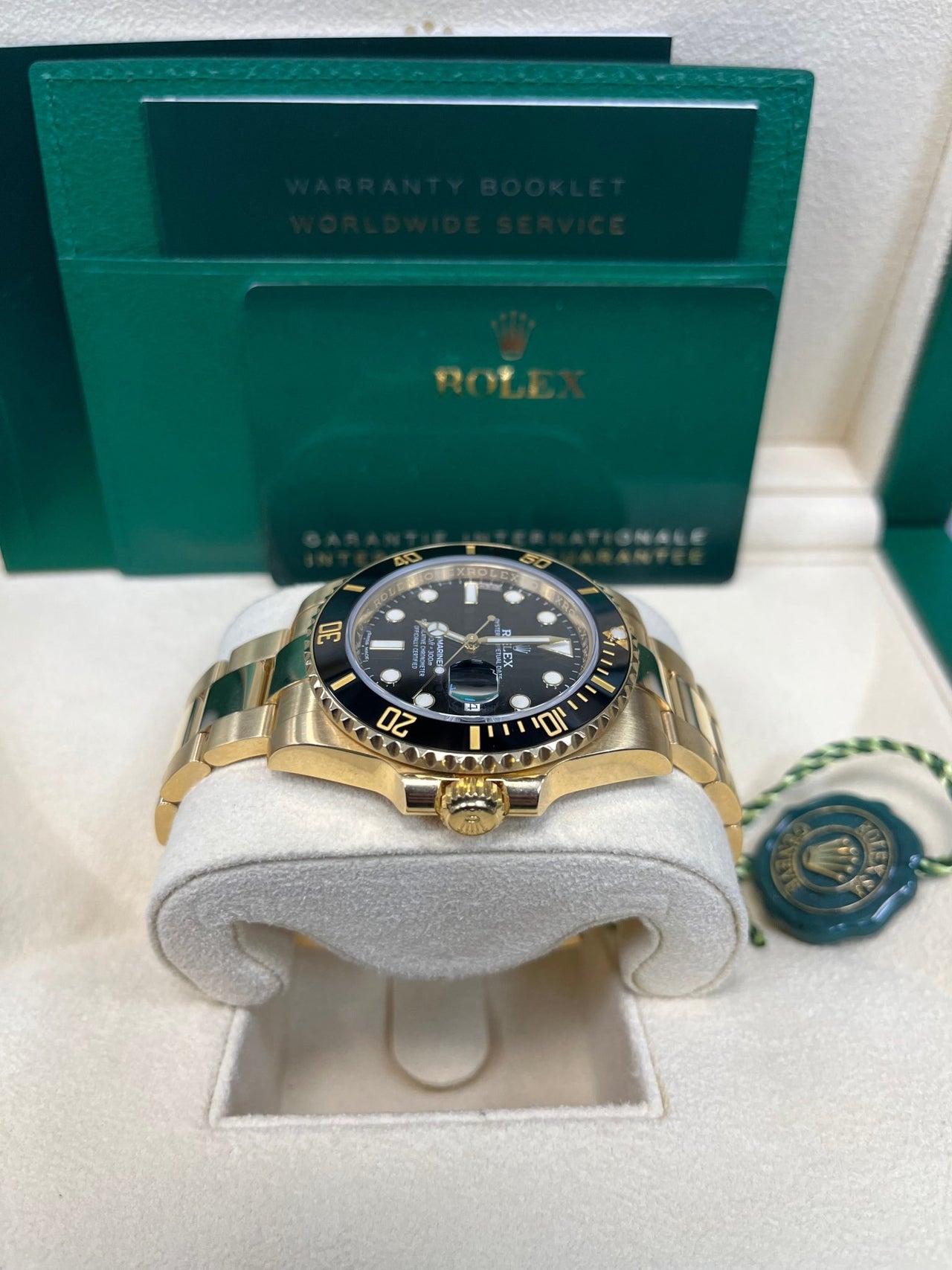 Rolex Submariner Date Certified Yellow Gold Black Dial 116618ln - WatchesOff5thWatch