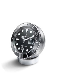 Thumbnail for Rolex Submariner Date Desk Clock Oystersteel Black Lacquer Dial Cerachrom Bezel (Ref 909010LN) - WatchesOff5thWatch
