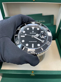 Thumbnail for Rolex Submariner Date Desk Clock Oystersteel Black Lacquer Dial Cerachrom Bezel (Ref 909010LN) - WatchesOff5thWatch