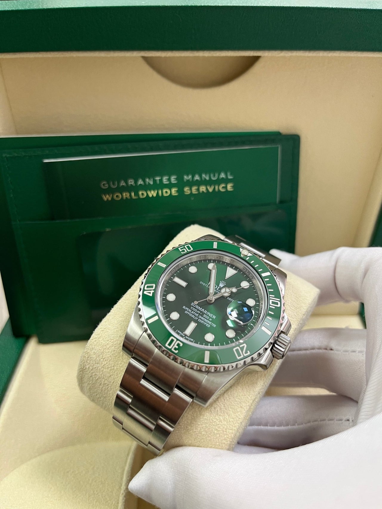 Rolex Submariner Date Stainless Steel "The Hulk" Green Dial 116610LV NEW ROLEX GREEN CARD - WatchesOff5thWatch