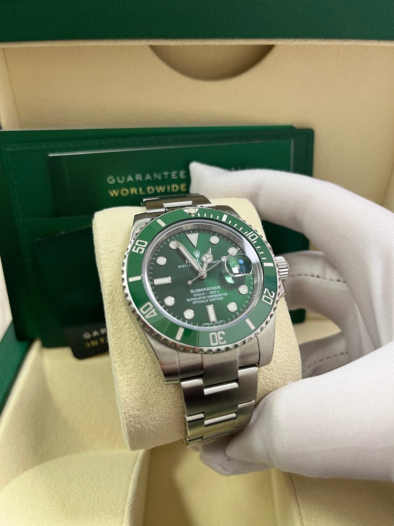 Rolex Submariner Date Stainless Steel "The Hulk" Green Dial 116610LV NEW ROLEX GREEN CARD - WatchesOff5thWatch