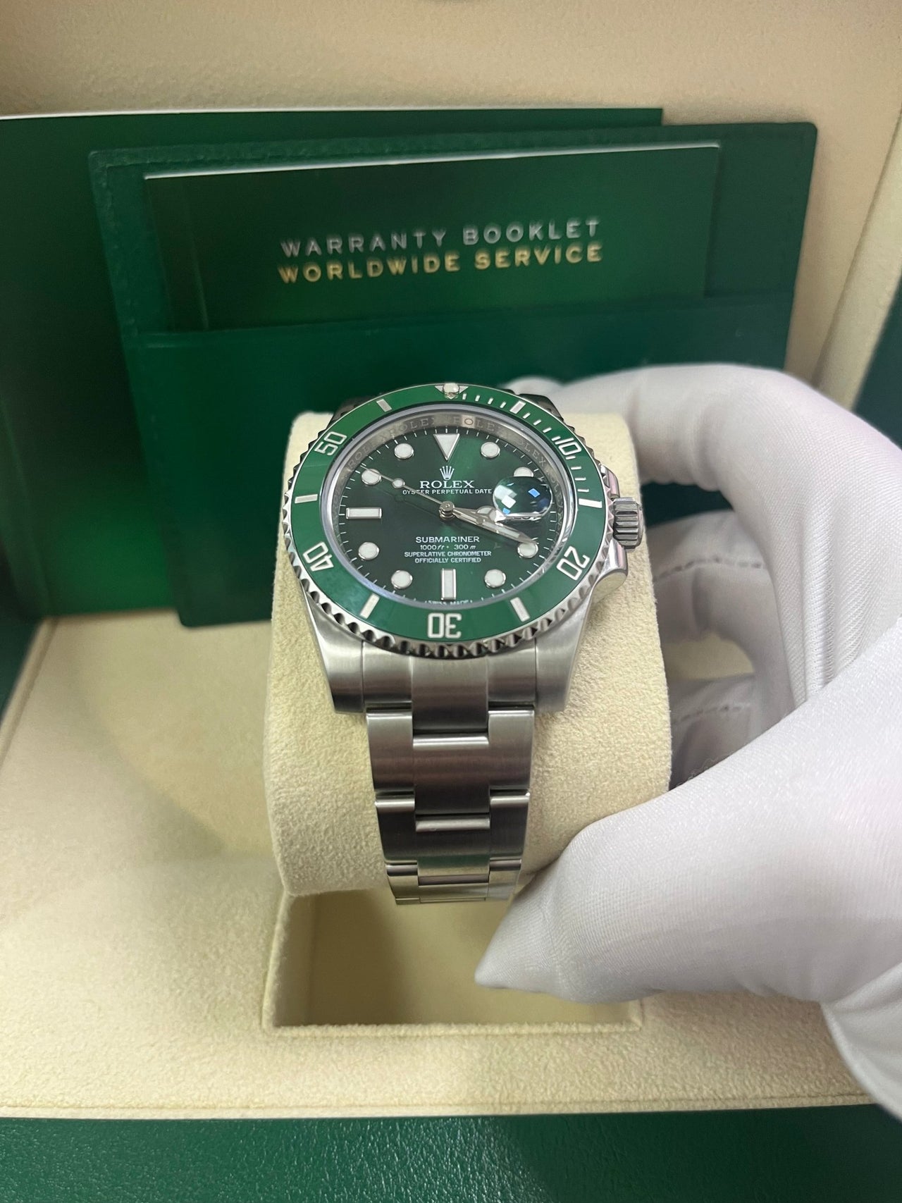 Rolex Submariner Date Stainless Steel "The Hulk" Green Dial 116610LV NEW ROLEX GREEN CARD - WatchesOff5thWatch