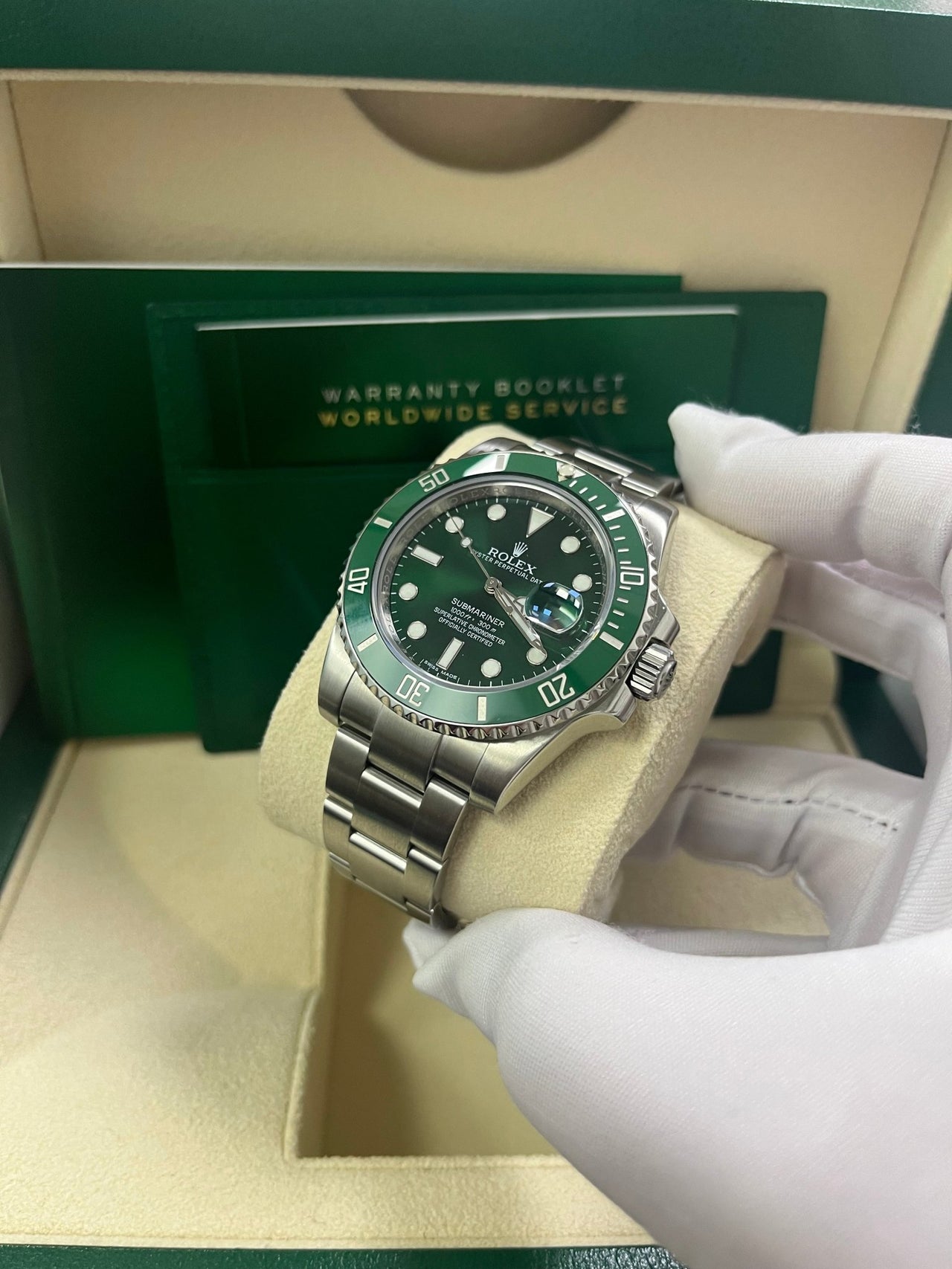 Rolex Submariner Date Stainless Steel "The Hulk" Green Dial 116610LV NEW ROLEX GREEN CARD - WatchesOff5thWatch