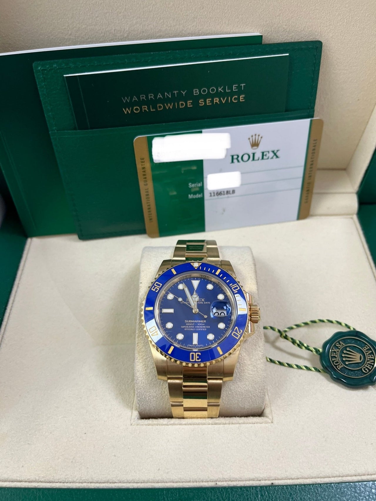 Rolex Submariner Date Yellow Gold Blue Dial 116618LB - WatchesOff5thWatch