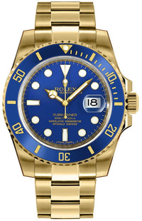 Thumbnail for Rolex Submariner Date Yellow Gold Blue Dial 116618LB - WatchesOff5thWatch