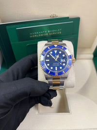 Thumbnail for Rolex Submariner Two - Tone Yellow Gold & Steel Rolesor - Blue Dial Ceramic Bezel (Ref# 126613LB) - WatchesOff5thWatch