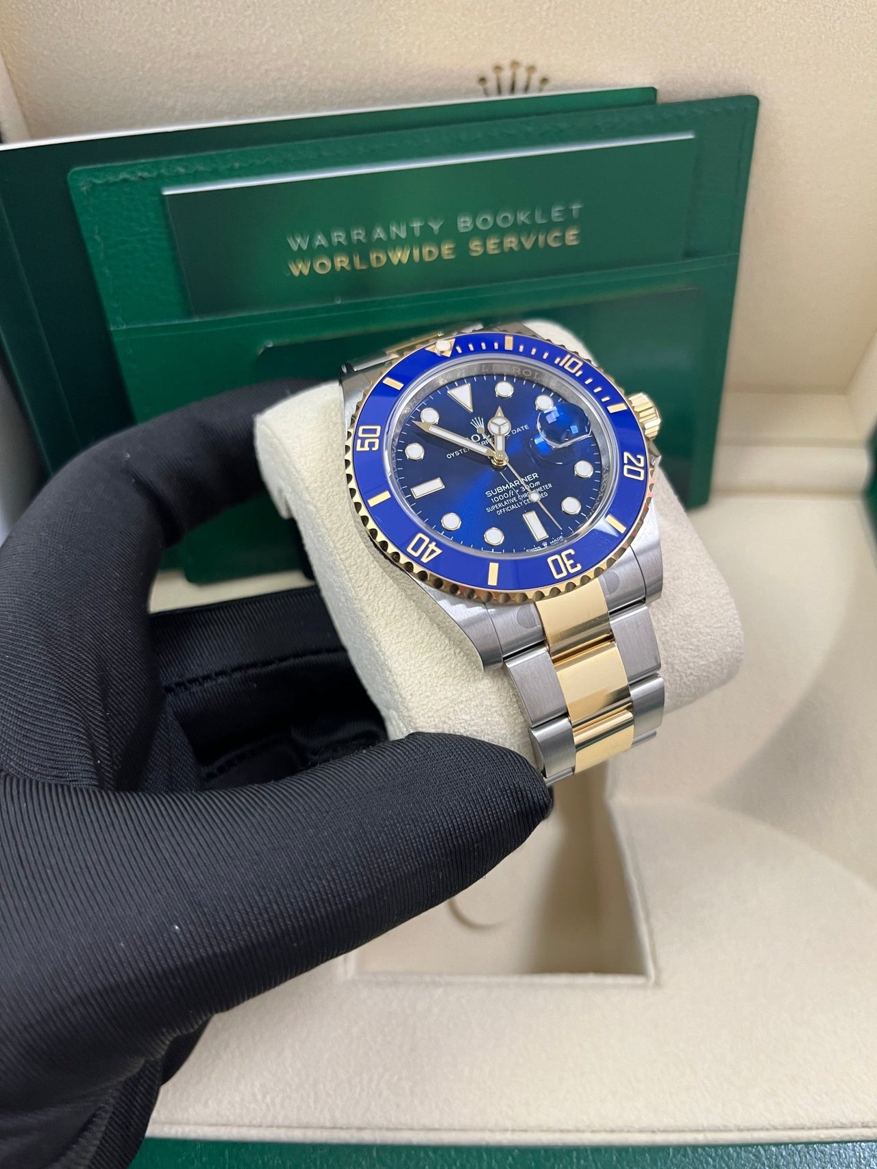 Rolex submariner two tone blue sale