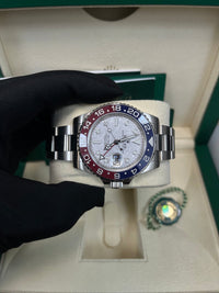 Thumbnail for Rolex White Gold GMT - Master II 40 Watch - Blue and Red Pepsi Bezel - Meteorite Dial - Oyster Bracelet (Ref # 126719BLRO ) - WatchesOff5thWatch