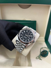 Thumbnail for Rolex White Rolesor Sky - Dweller Black Index Dial Jubilee Bracelet (Ref# 326934) - WatchesOff5thWatch