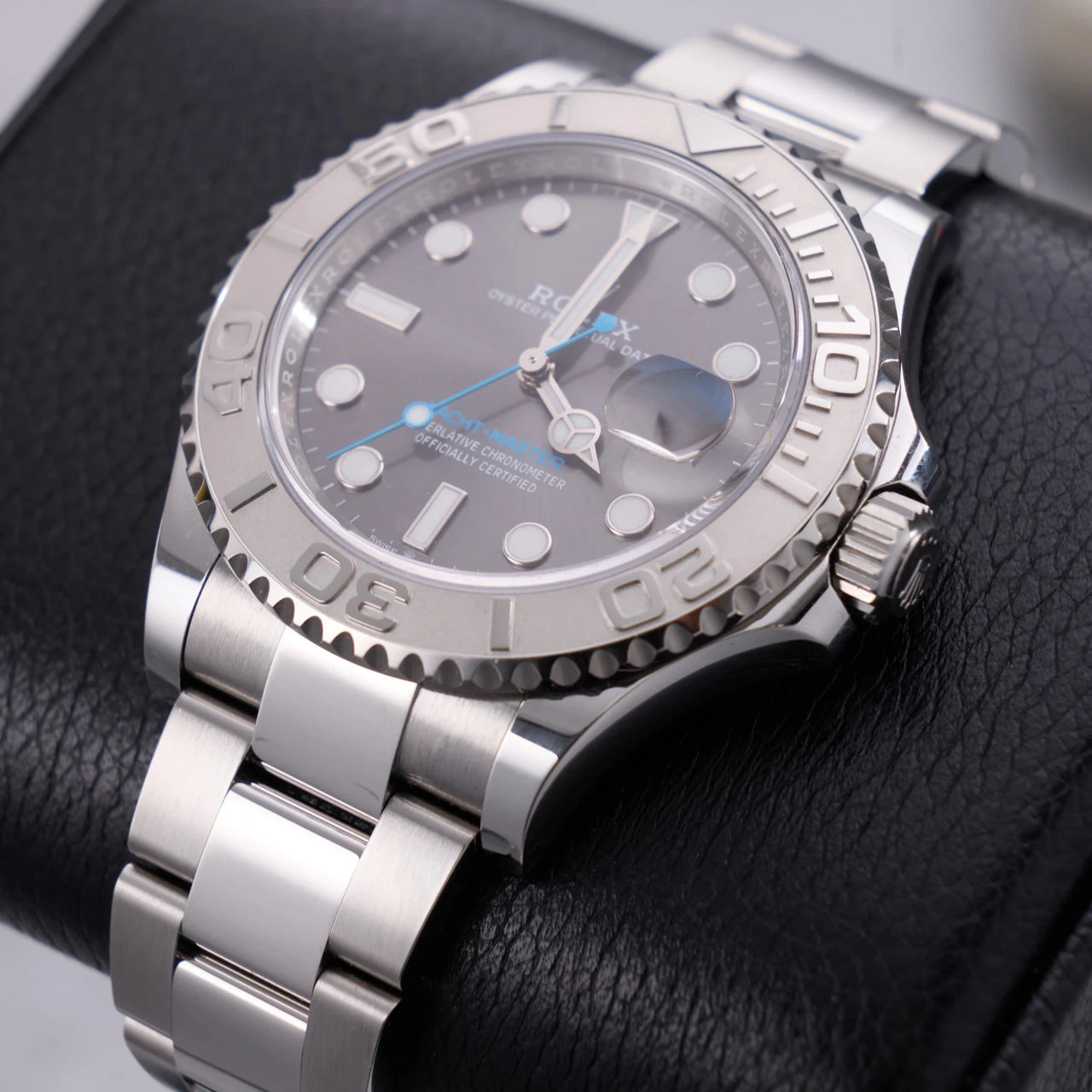 Rolex Yacht-Master 40mm Platinum & Stainless Steel - Dark Rhodium Dial (Ref# 126622) - WatchesOff5thWatch