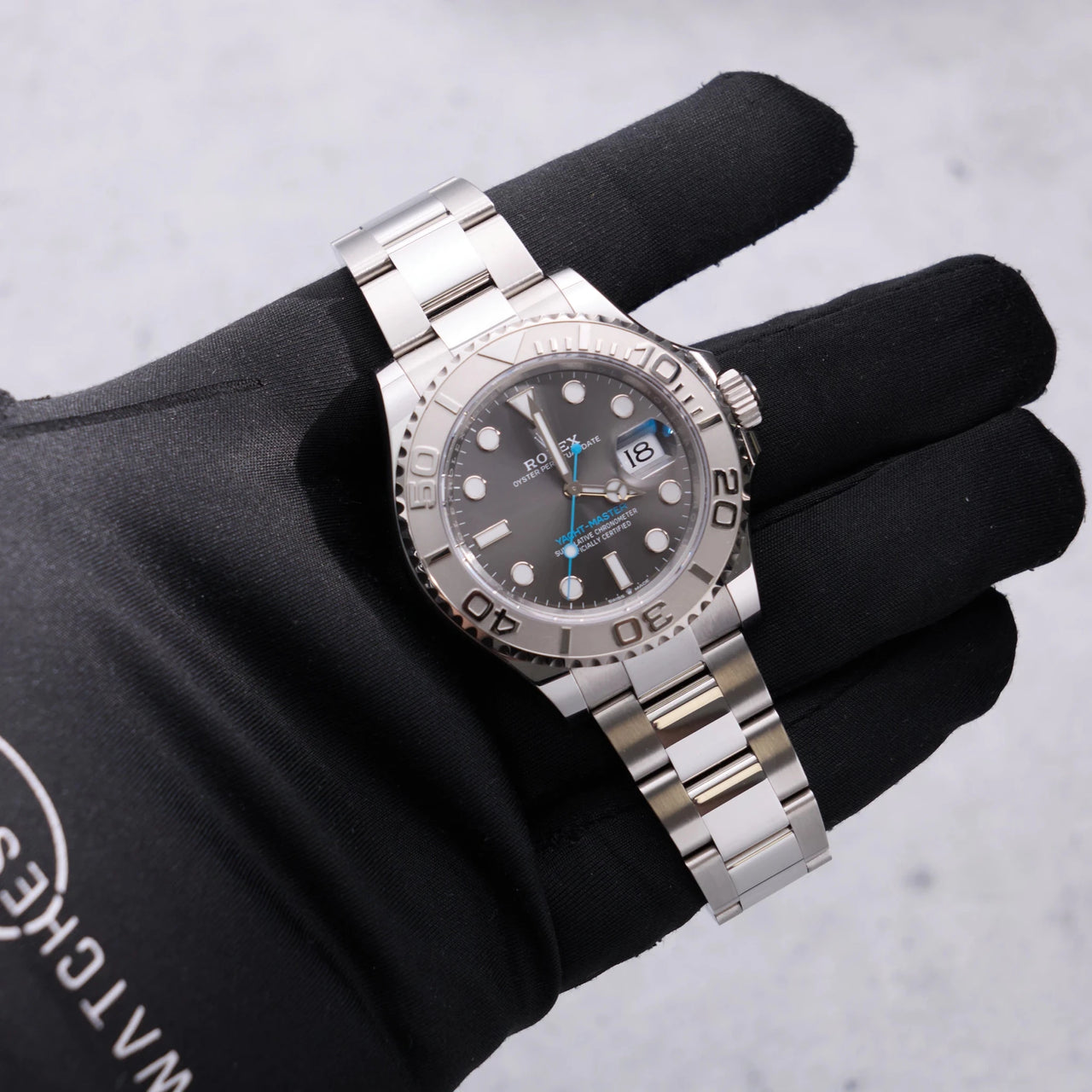 Rolex Yacht-Master 40mm Platinum & Stainless Steel - Dark Rhodium Dial (Ref# 126622) - WatchesOff5thWatch