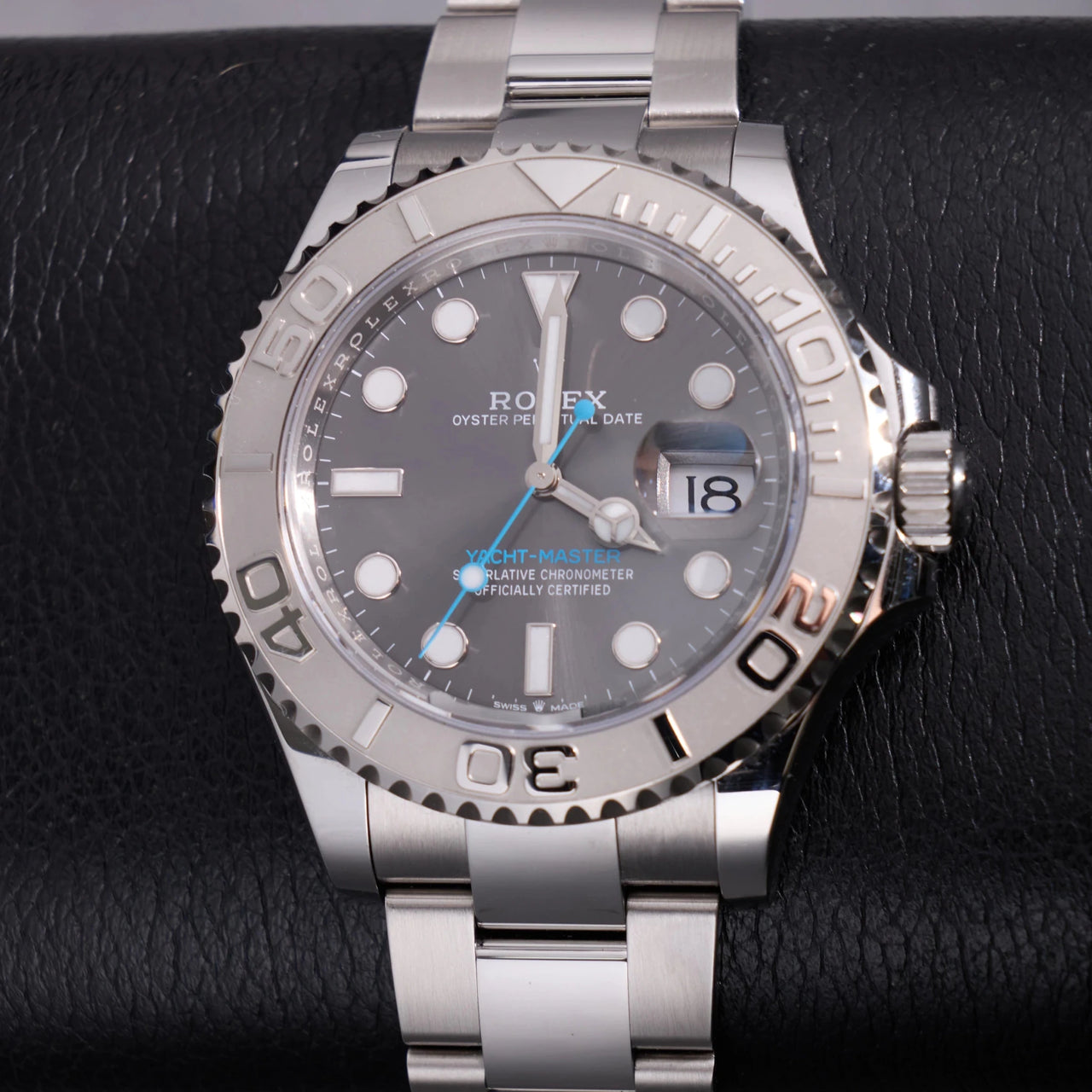 Rolex Yacht-Master 40mm Platinum & Stainless Steel - Dark Rhodium Dial (Ref# 126622) - WatchesOff5thWatch