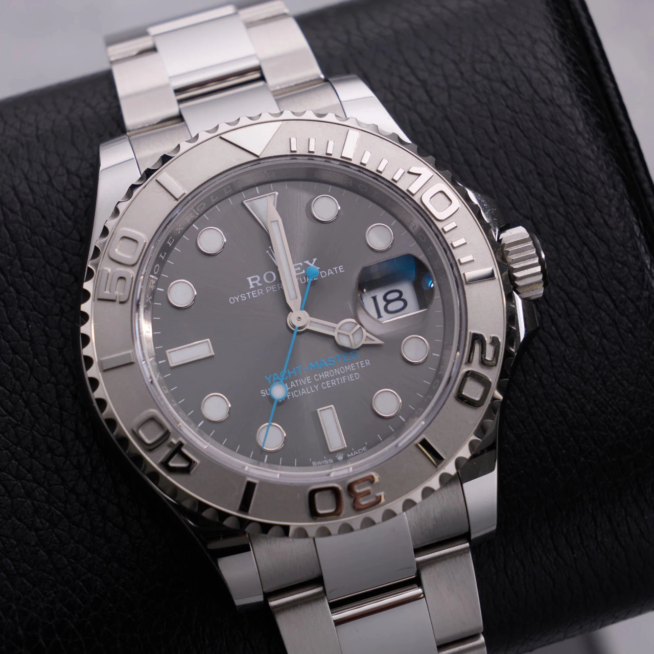 Rolex Yacht-Master 40mm Platinum & Stainless Steel - Dark Rhodium Dial (Ref# 126622) - WatchesOff5thWatch
