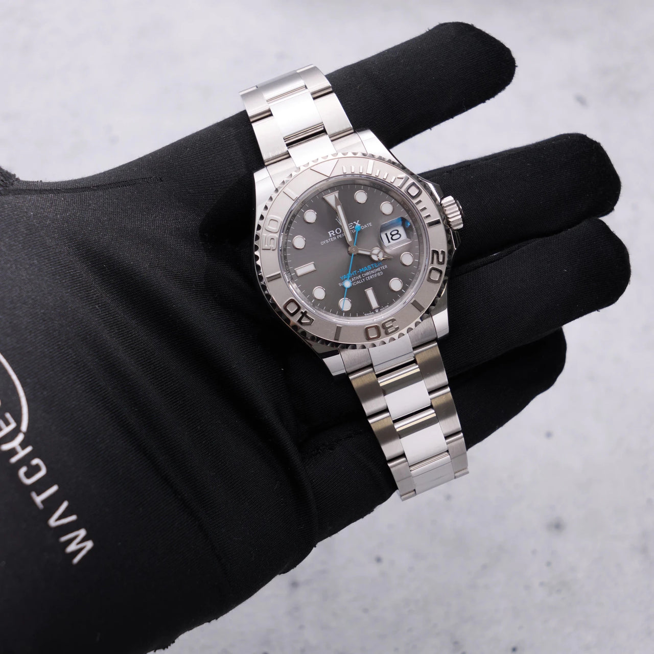 Rolex Yacht-Master 40mm Platinum & Stainless Steel - Dark Rhodium Dial (Ref# 126622) - WatchesOff5thWatch