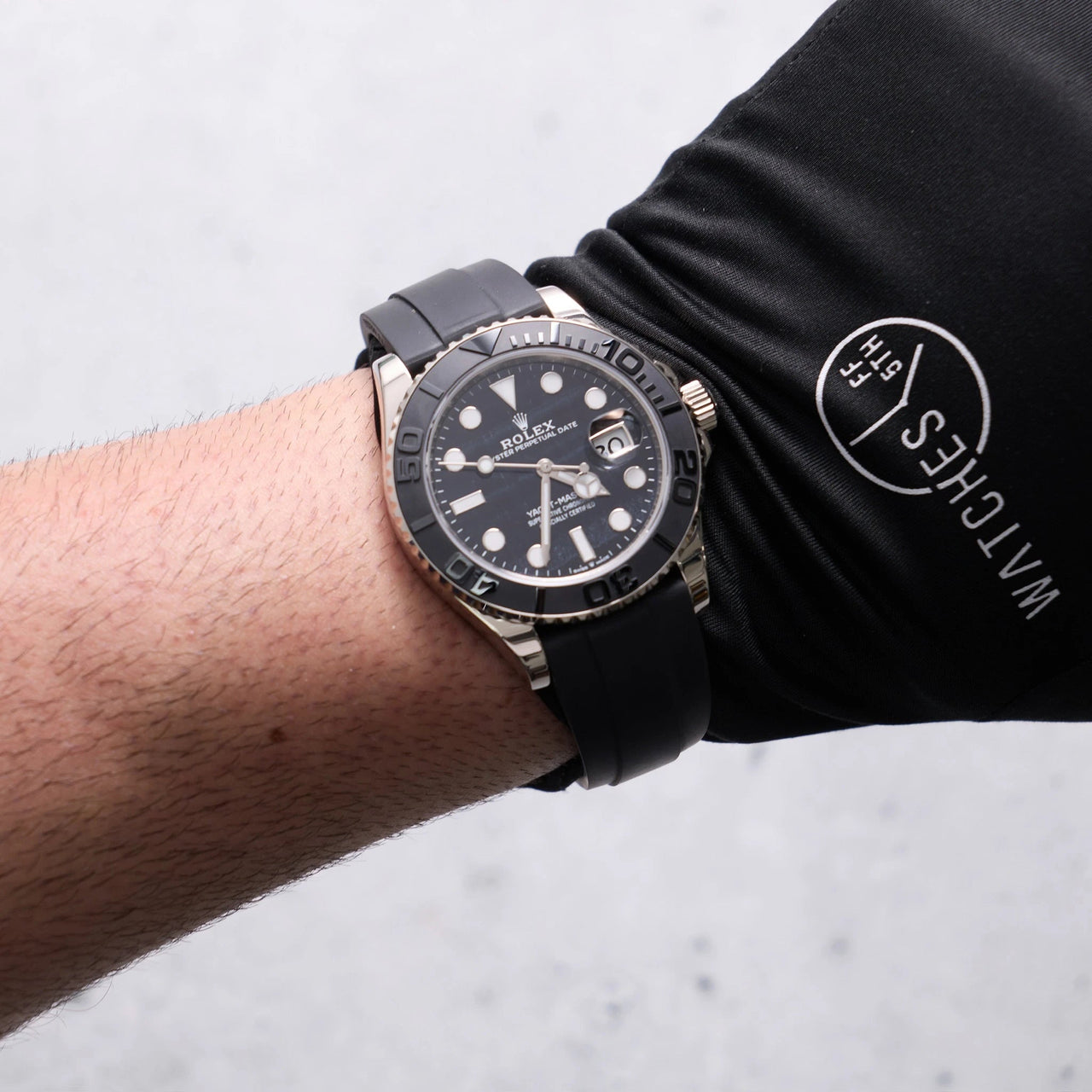 Rolex Yacht-Master 42mm 18K White Gold Falcon's Eye Dial Cerachrom Bezel Oysterflex (Ref 226659) - WatchesOff5thWatch