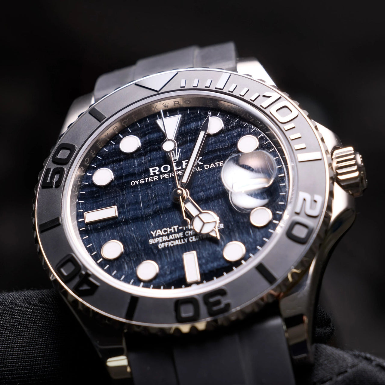 Rolex Yacht-Master 42mm 18K White Gold Falcon's Eye Dial Cerachrom Bezel Oysterflex (Ref 226659) - WatchesOff5thWatch