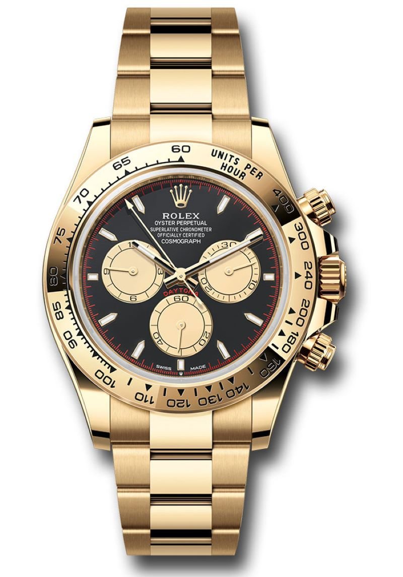 Rolex Yellow Gold Black And Champagne Index Dial Oyster Bracelet 126508 - WatchesOff5thWatch