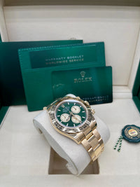 Thumbnail for Rolex Yellow Gold Cosmograph Daytona New Release 2025 Green Dial Reference 126508 - WatchesOff5thWatch