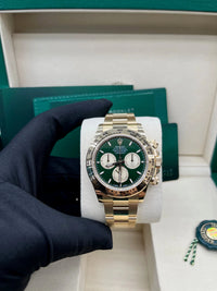 Thumbnail for Rolex Yellow Gold Cosmograph Daytona New Release 2025 Green Dial Reference 126508 - WatchesOff5thWatch