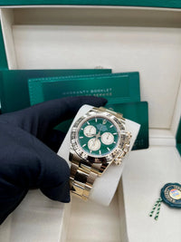 Thumbnail for Rolex Yellow Gold Cosmograph Daytona New Release 2025 Green Dial Reference 126508 - WatchesOff5thWatch