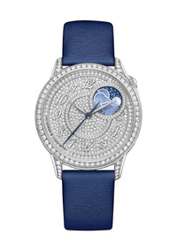 Thumbnail for Vacheron Constantin Égérie Moon Phase 37mm 18K White Gold Diamond Paved Dial Diamond Bezel (Ref# 8006F/000G-B499) - WatchesOff5thWatch