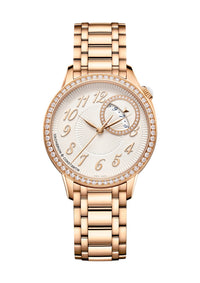 Thumbnail for Vacheron Constantin Égérie Self-Winding 35mm 18K Pink Gold Silver Opaline Dial Diamond Bezel Pink Gold Bracelet (Ref# 4605F/110R-B496) - WatchesOff5thWatch
