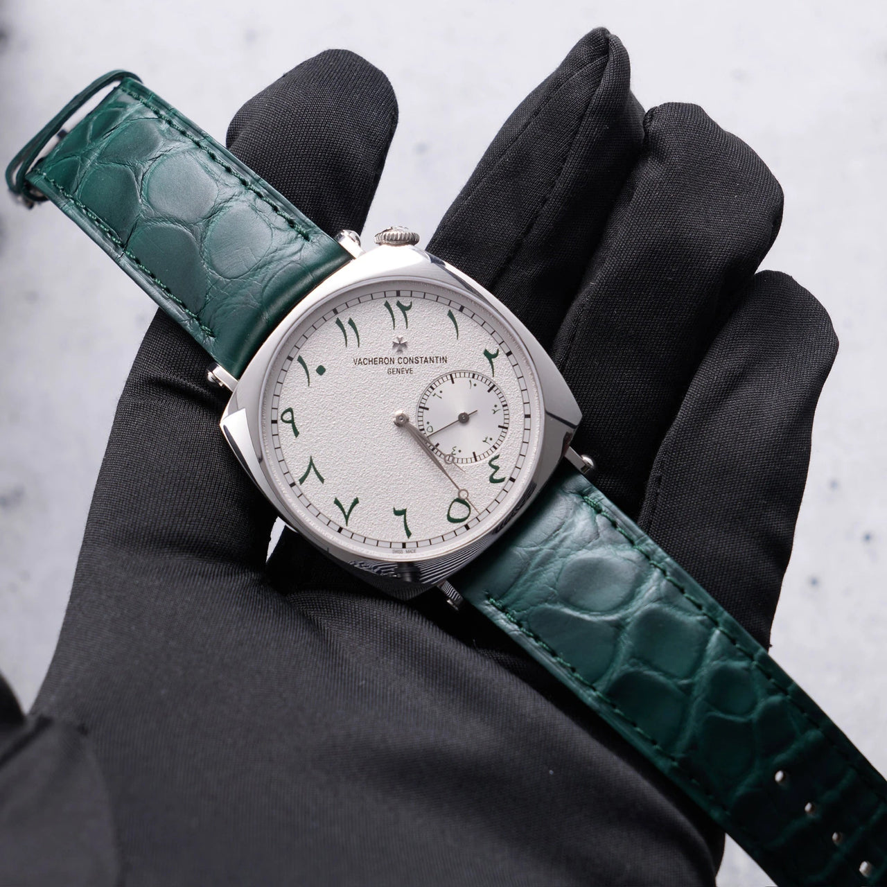 Vacheron Constantin Historiques American 1921 40mm Platinum Silver Eastern Arabic Dial (Ref# 82035/000P-H063) - WatchesOff5thWatch