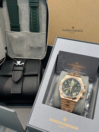 Thumbnail for Vacheron Constantin Overseas Chronograph Rose Gold Green Dial 5520V/210R - B966 - WatchesOff5thWatch