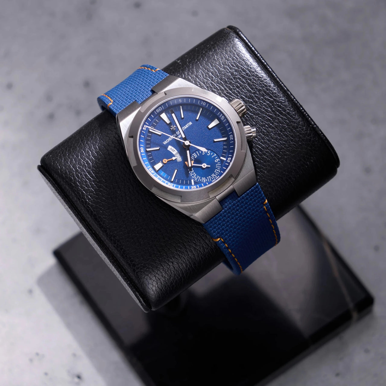 Vacheron Constantin Overseas Dual Time Cardinal Points 41mm Titanium Blue Dial (Ref 7930V/210T-H074) - WatchesOff5thWatch