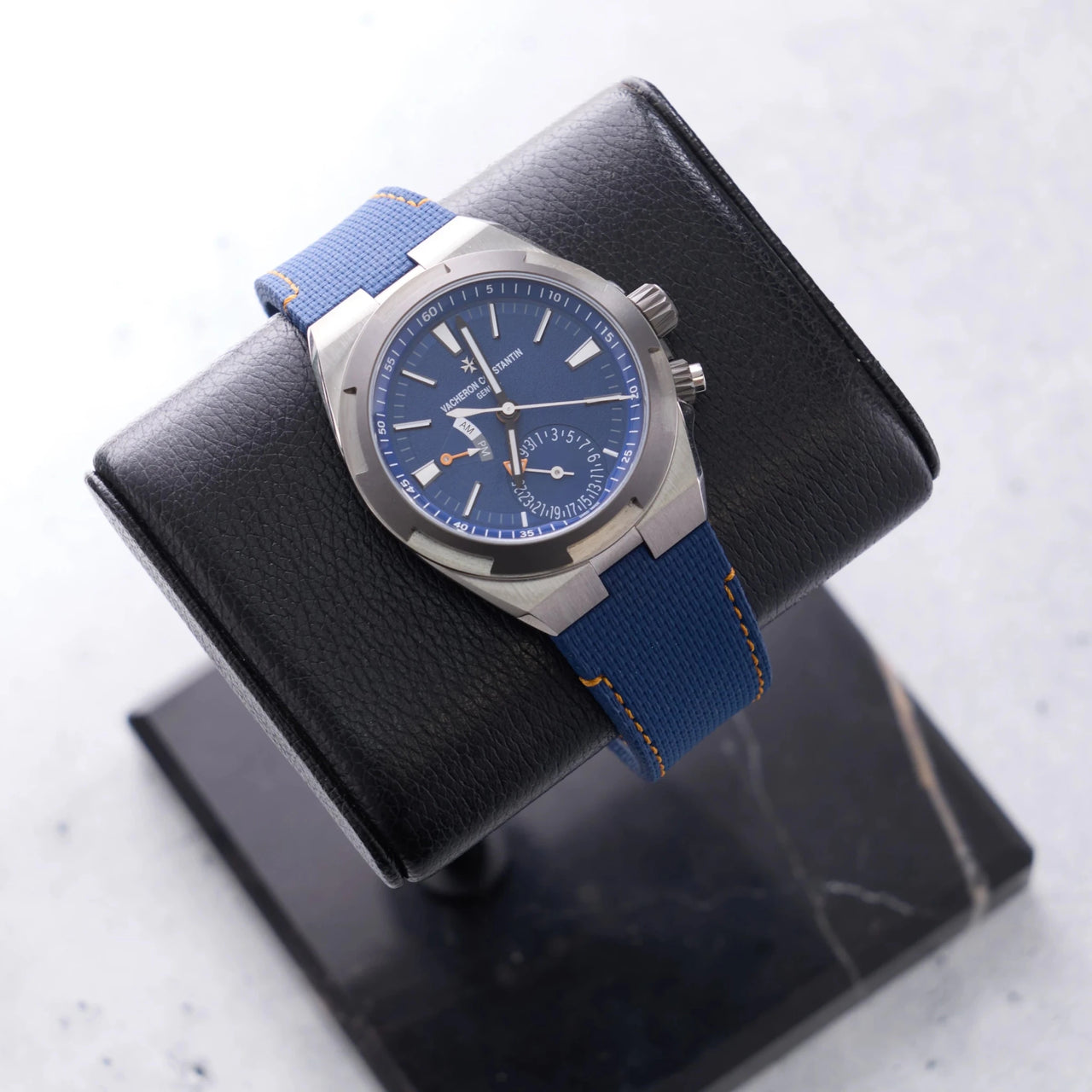 Vacheron Constantin Overseas Dual Time Cardinal Points 41mm Titanium Blue Dial (Ref 7930V/210T-H074) - WatchesOff5thWatch