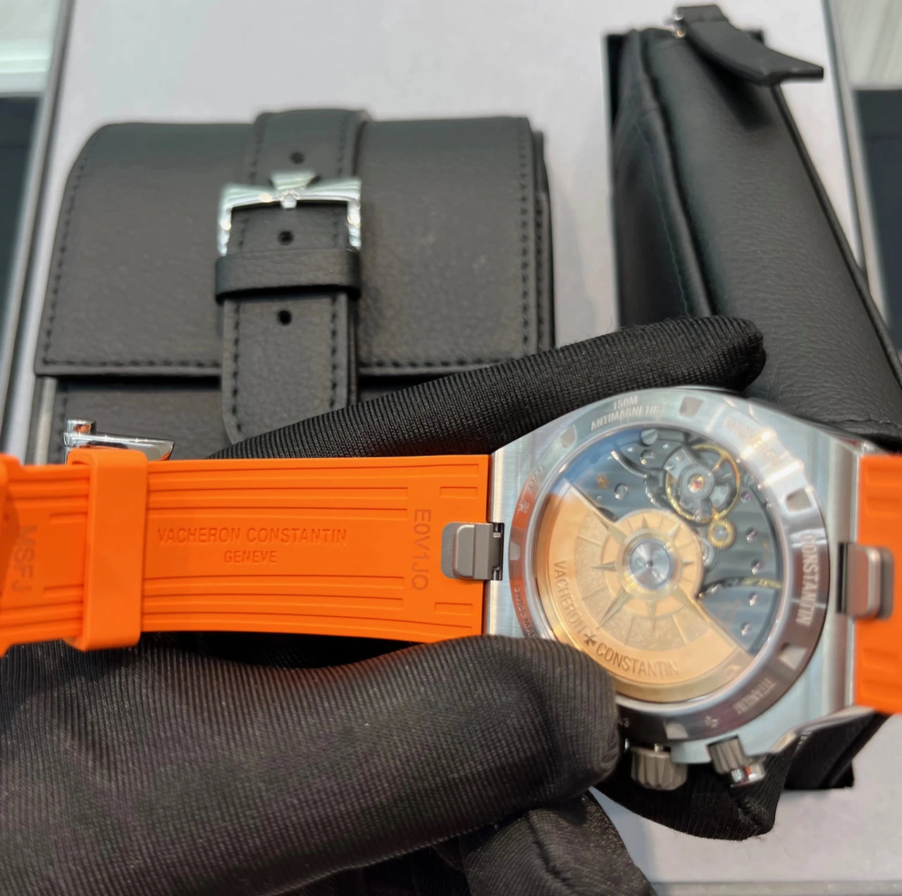 Vacheron Constantin Overseas Dual Time Cardinal Points 41mm Titanium Green Dial (Ref 7930V/210T - H075) - WatchesOff5thWatch