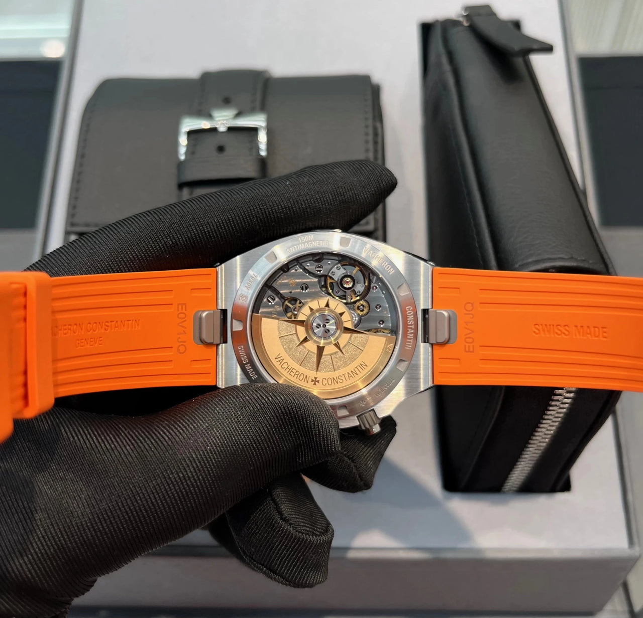 Vacheron Constantin Overseas Dual Time Cardinal Points 41mm Titanium Green Dial (Ref 7930V/210T - H075) - WatchesOff5thWatch