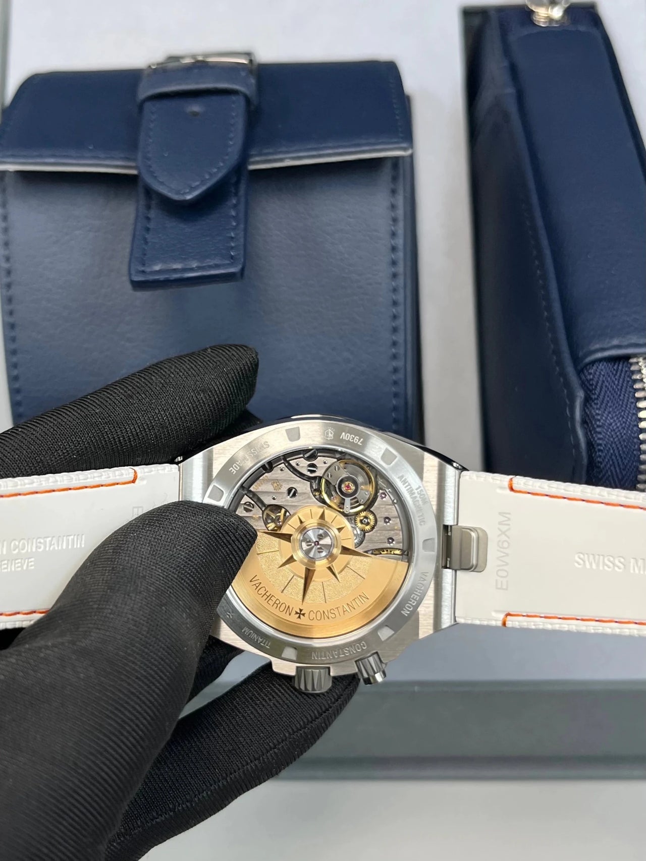 Vacheron Constantin Overseas Dual Time Cardinal Points 41mm Titanium White Dial (Ref 7930V/210T - H073) - WatchesOff5thWatch