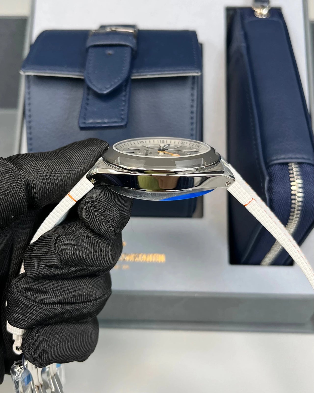 Vacheron Constantin Overseas Dual Time Cardinal Points 41mm Titanium White Dial (Ref 7930V/210T - H073) - WatchesOff5thWatch