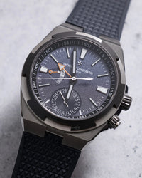 Thumbnail for Vacheron Constantin Overseas Dual Time Everest 7910V titanium case angled dial view