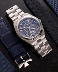 Thumbnail for Vacheron Constantin Overseas Perpetual Calendar Ultra-Thin Skeleton 41.5mm 18K White Gold Skeleton Dial (Ref# 4300V/120G-B946) - WatchesOff5thWatch