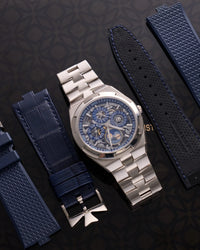 Thumbnail for Vacheron Constantin Overseas Perpetual Calendar Ultra-Thin Skeleton 41.5mm 18K White Gold Skeleton Dial (Ref# 4300V/120G-B946) - WatchesOff5thWatch