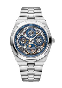 Thumbnail for Vacheron Constantin Overseas Perpetual Calendar Ultra-Thin Skeleton 41.5mm 18K White Gold Skeleton Dial (Ref 4300V/220G-B946) - WatchesOff5thWatch