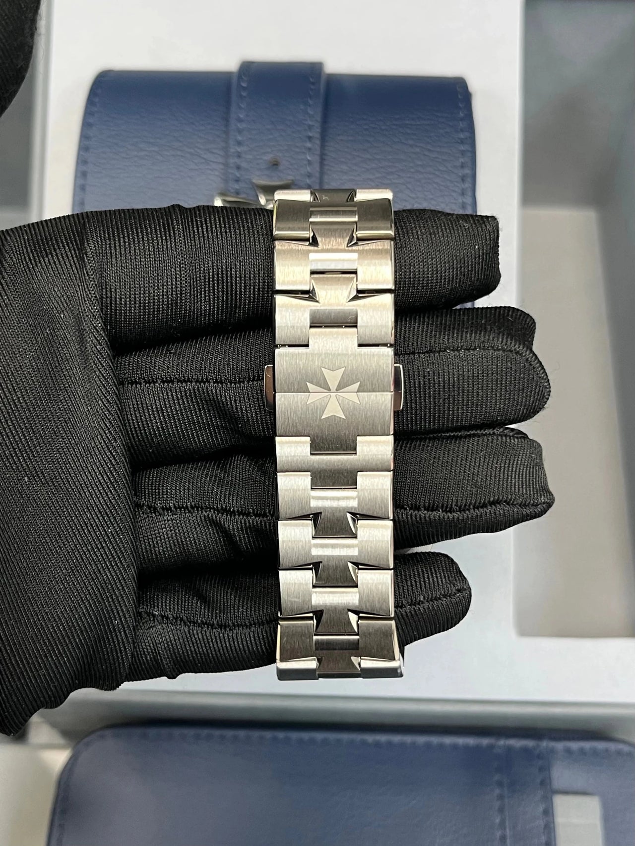 Vacheron Constantin Overseas Perpetual Calendar Ultra - Thin Skeleton 41.5mm 18K White Gold Skeleton Dial Sapphire Bezel (Ref 4307V/220G - 236C) - WatchesOff5thWatch