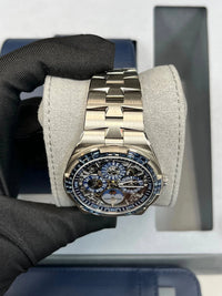 Thumbnail for Vacheron Constantin Overseas Perpetual Calendar Ultra - Thin Skeleton 41.5mm 18K White Gold Skeleton Dial Sapphire Bezel (Ref 4307V/220G - 236C) - WatchesOff5thWatch