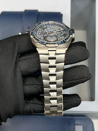 Thumbnail for Vacheron Constantin Overseas Perpetual Calendar Ultra - Thin Skeleton 41.5mm 18K White Gold Skeleton Dial Sapphire Bezel (Ref 4307V/220G - 236C) - WatchesOff5thWatch