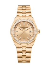 Thumbnail for Vacheron Constantin Overseas Self-Winding 35mm 18K 5N Pink Gold Diamond Bezel Gold Dial (Ref 4605V/200R-B968) - WatchesOff5thWatch